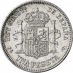 Large Reverse for 1 Peseta 1894 coin