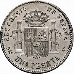 Large Reverse for 1 Peseta 1903 coin