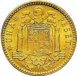 Large Reverse for 1 Peseta 1953 coin