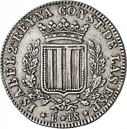 Large Obverse for 1 Peseta 1837 coin
