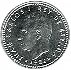 Large Obverse for 1 Peseta 1986 coin