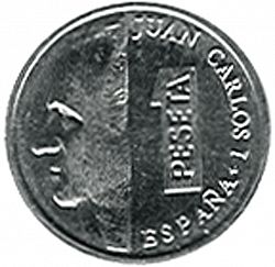 Large Obverse for 1 Peseta 1994 coin