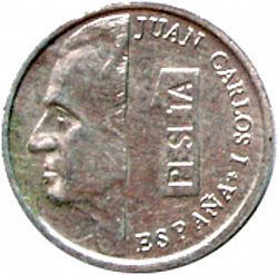 Large Obverse for 1 Peseta 1999 coin