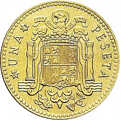 Large Reverse for 1 Peseta 1975 coin