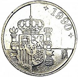 Large Reverse for 1 Peseta 1990 coin