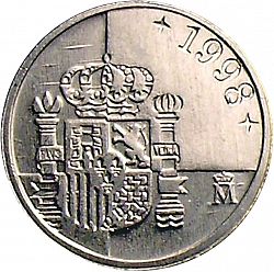 Large Reverse for 1 Peseta 1998 coin