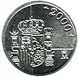 Large Reverse for 1 Peseta 2000 coin