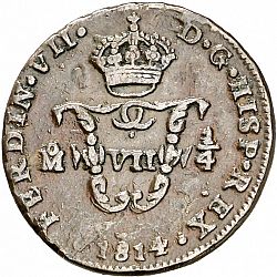 Large Obverse for 1 Quarto 1814 coin