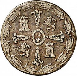 Large Reverse for 1 Quarto 1815 coin