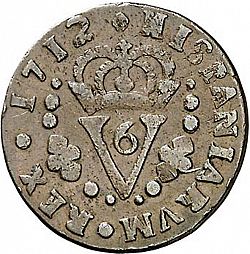 Large Reverse for 1 Seisenio 1712 coin