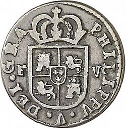 Large Obverse for 1 Treseta 1710 coin