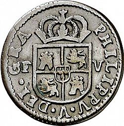 Large Obverse for 1 Treseta 1711 coin