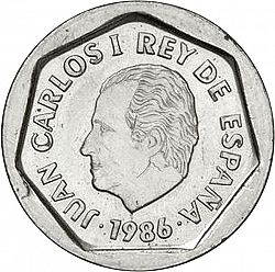 Large Obverse for 200 Pesetas 1986 coin