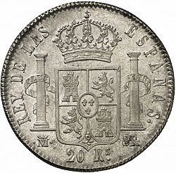 Large Reverse for 20 Reales 1822 coin