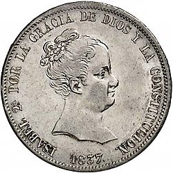Large Obverse for 20 Reales 1837 coin