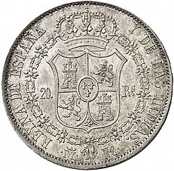 Large Reverse for 20 Reales 1834 coin