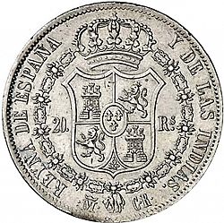 Large Reverse for 20 Reales 1836 coin