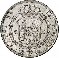 Large Reverse for 20 Reales 1837 coin
