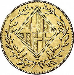 Large Obverse for 20 Pesetas 1812 coin