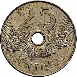 Large Reverse for 25 Céntimos 1927 coin