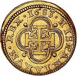 Large Reverse for 2 Escudos 1683 coin