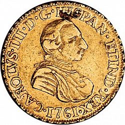 Large Obverse for 2 Escudos 1761 coin