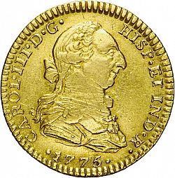 Large Obverse for 2 Escudos 1775 coin