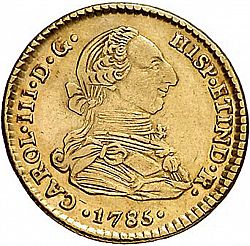 Large Obverse for 2 Escudos 1785 coin