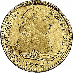 Large Obverse for 2 Escudos 1786 coin