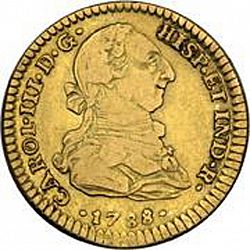 Large Obverse for 2 Escudos 1788 coin