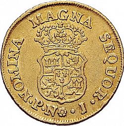 Large Reverse for 2 Escudos 1768 coin
