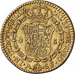 Large Reverse for 2 Escudos 1781 coin