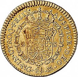 Large Reverse for 2 Escudos 1785 coin