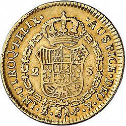 Large Reverse for 2 Escudos 1785 coin