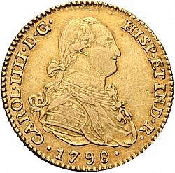 Large Obverse for 2 Escudos 1798 coin