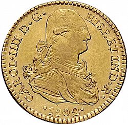 Large Obverse for 2 Escudos 1802 coin