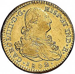 Large Obverse for 2 Escudos 1802 coin