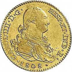 Large Obverse for 2 Escudos 1808 coin