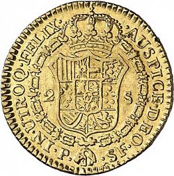 Large Reverse for 2 Escudos 1789 coin