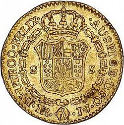 Large Reverse for 2 Escudos 1791 coin