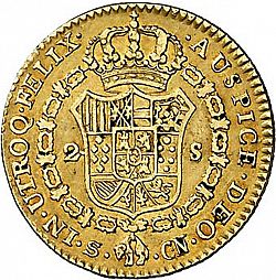 Large Reverse for 2 Escudos 1793 coin