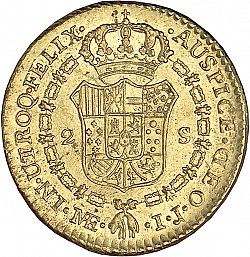 Large Reverse for 2 Escudos 1796 coin