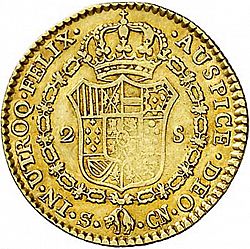 Large Reverse for 2 Escudos 1799 coin