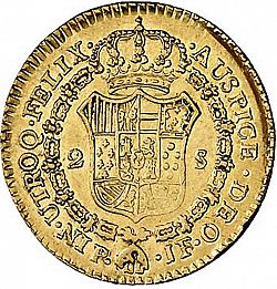 Large Reverse for 2 Escudos 1802 coin