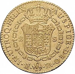 Large Reverse for 2 Escudos 1803 coin