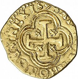 Large Reverse for 2 Escudos 1598 coin