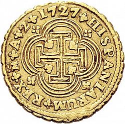 Large Reverse for 2 Escudos 1727 coin