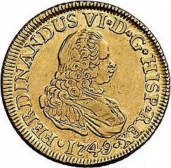 Large Obverse for 2 Escudos 1749 coin