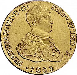 Large Obverse for 2 Escudos 1809 coin