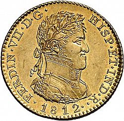 Large Obverse for 2 Escudos 1812 coin